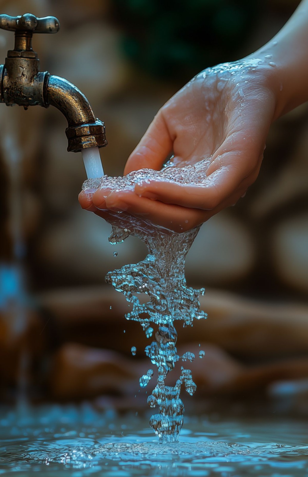 Collecting clean water from a tap