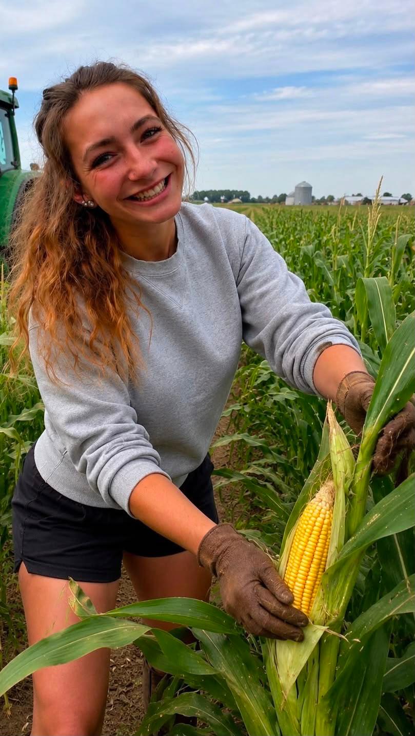 Laura in a cornfield